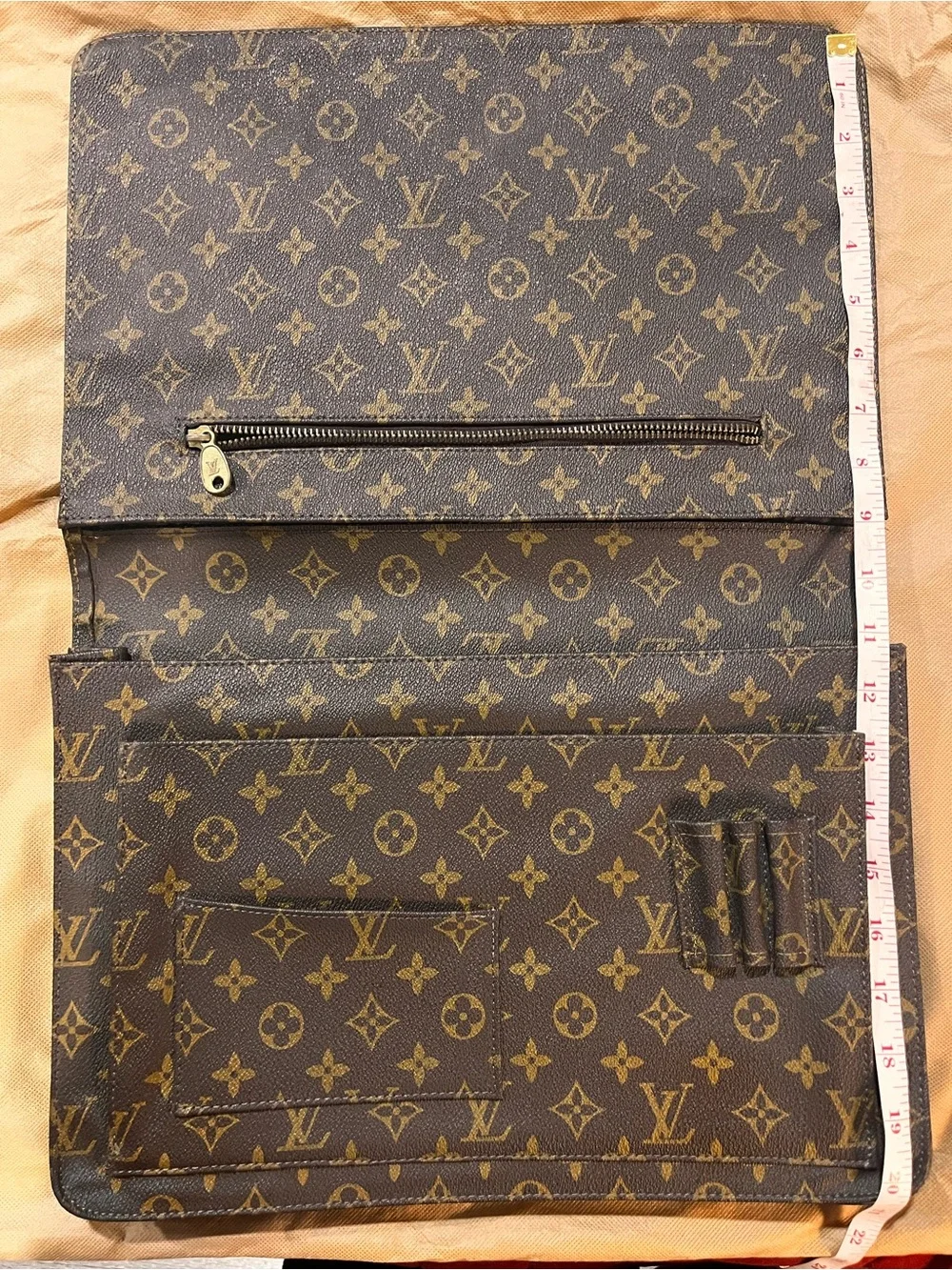 Authentic Louis Vuitton Monogram File Portfolio / Document Organizer